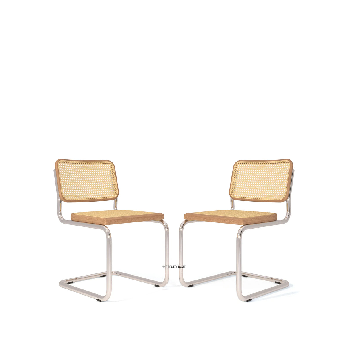 Marcel Breuer Cesca Cane/ Rattan Dining Chairs Set of 2 Black 