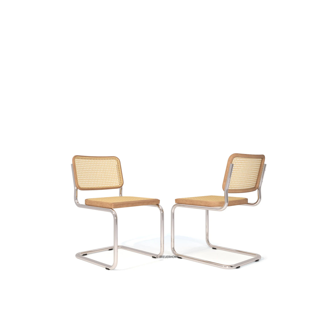 Marcel Breuer Cesca Cane/ Rattan Dining Chairs Set of 2 Black Marcel Breuer Cesca Cane/ Rattan Dining Chairs Set of 2 Black