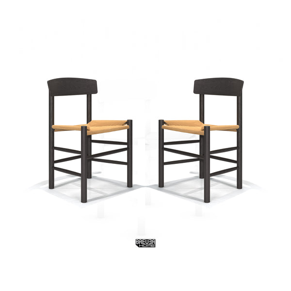 Mid Century Modern Børge Mogensen J39 The People’s Chair Set of 2 for Dining Room Set