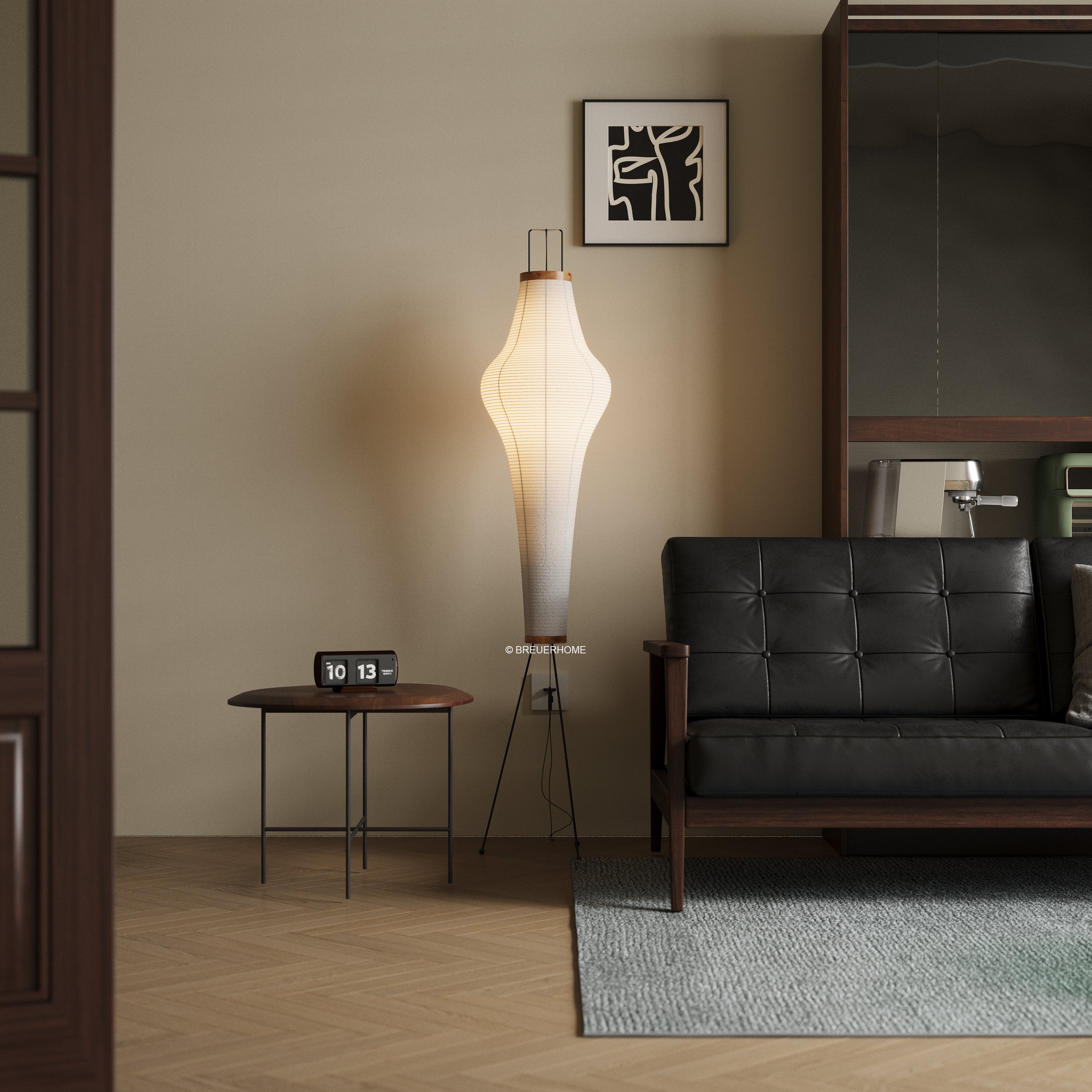 Isamu Noguchi Akari 14A Washi Paper Lantern Floor Lamp | Mid